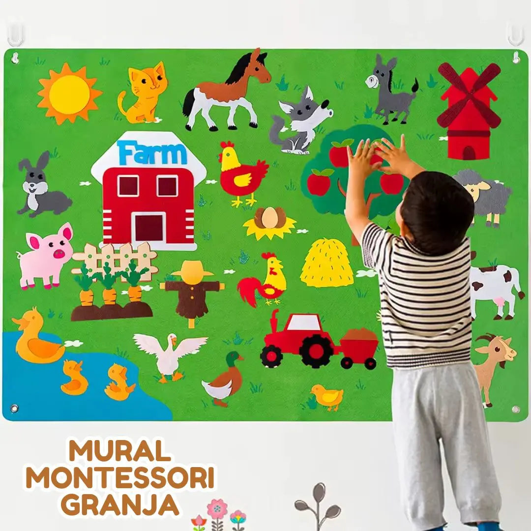 Mural Montessori Granja 🐔🌻🐷
