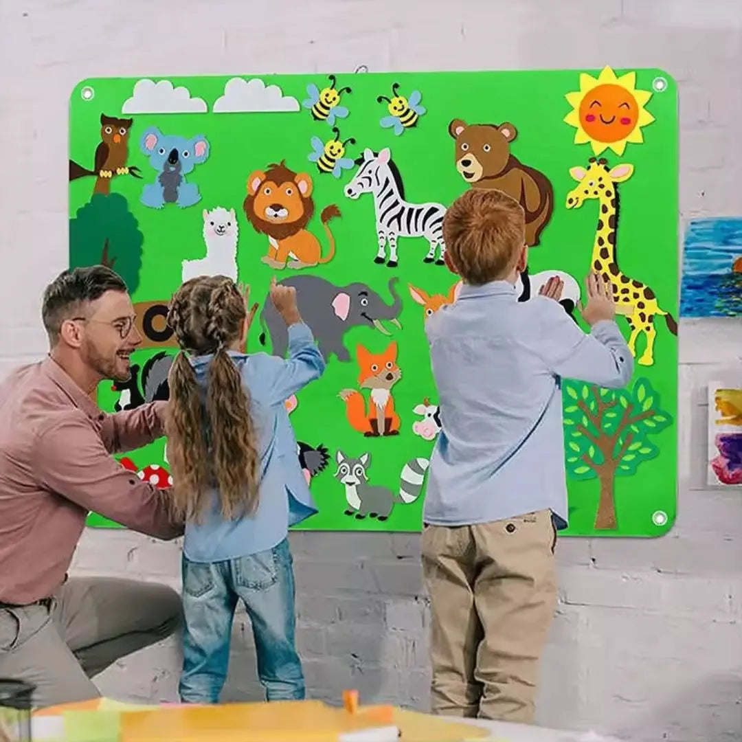 Mural Montessori Zoo 🦁🦓🌱