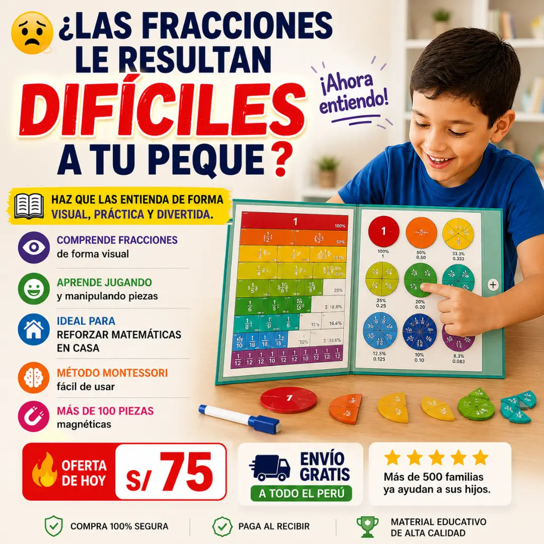Libro Montessori de Fracciones Magnéticas 📚🧩