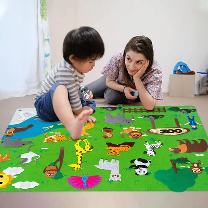 Mural Montessori Zoo 🦁🦓🌱