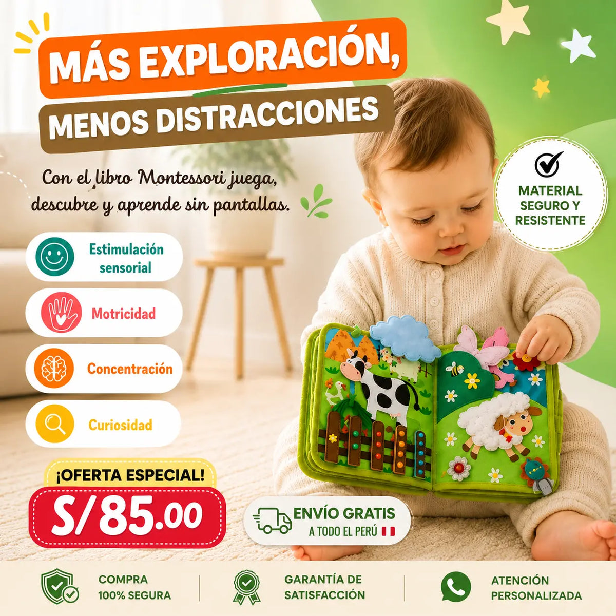 Libro de actividades Montessori "Mi Granjita" 🌾🐰🐮