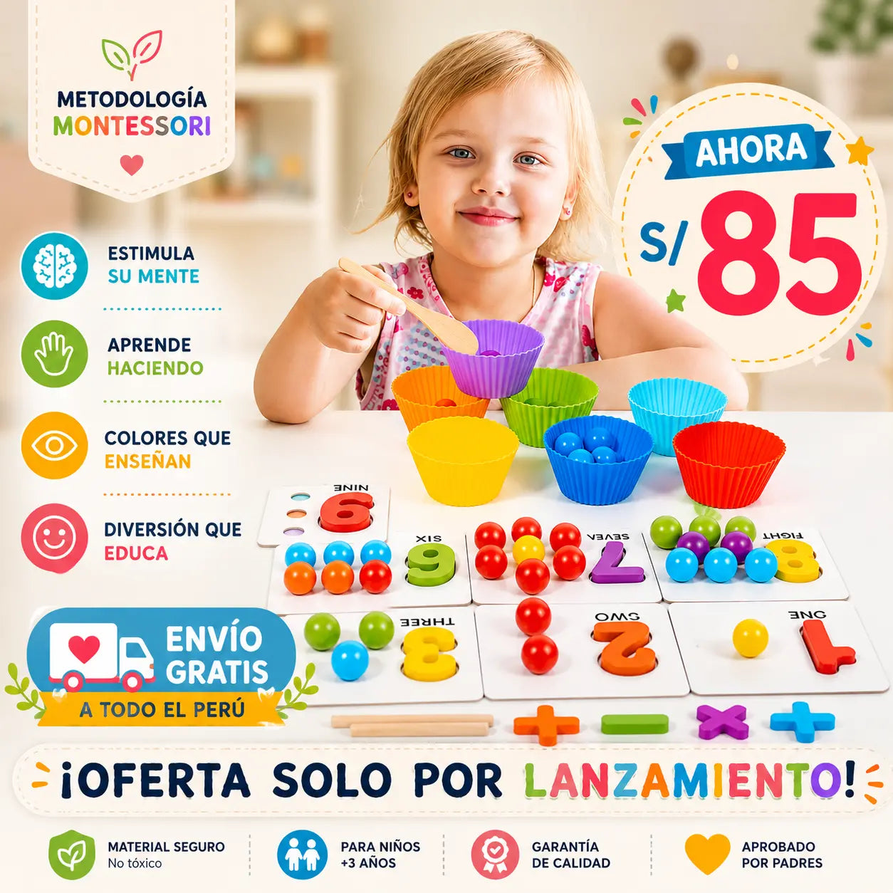 Kit MateMágicas y Clasificación Montessori