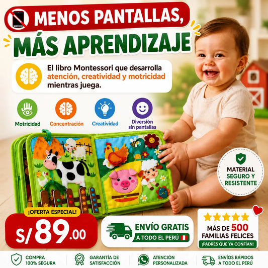 Libro de actividades Montessori "Mi Granjita" 🌾🐰🐮