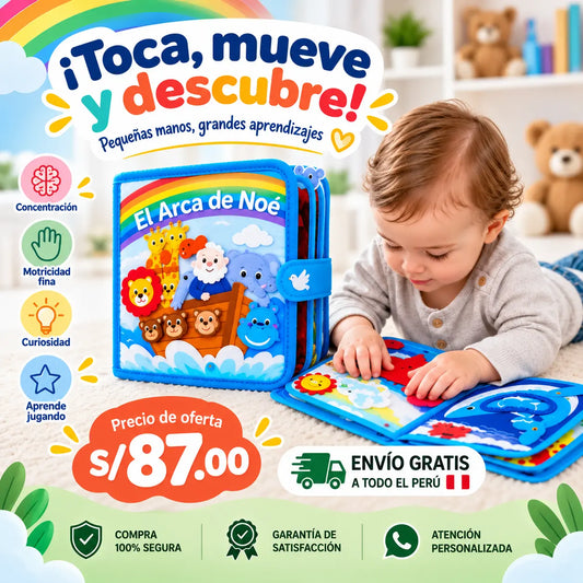 Libro sensorial "Arca de Noé" 🦁🐘🌈