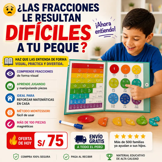Libro Montessori de Fracciones Magnéticas 📚🧩