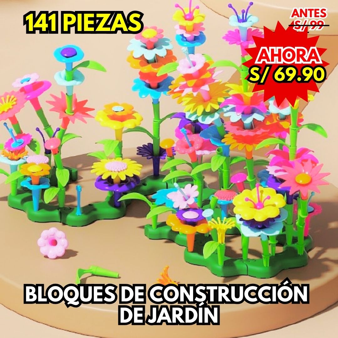 BLOQUES DE CONSTRUCCIÓN DE JARDIN: 141 PIEZAS