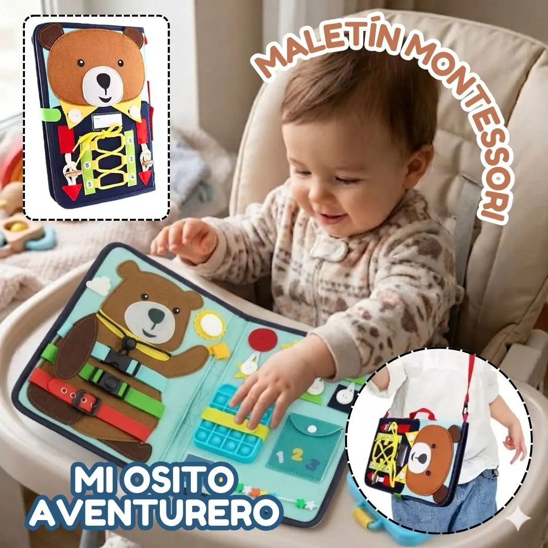 Maletín Montessori "Mi Osito Aventurero" 🧸🌈