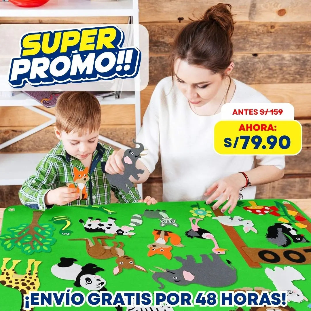 Mural Montessori Zoo 🦁🦓🌱
