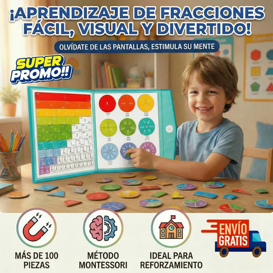 Libro Montessori de Fracciones Magnéticas 📚🧩