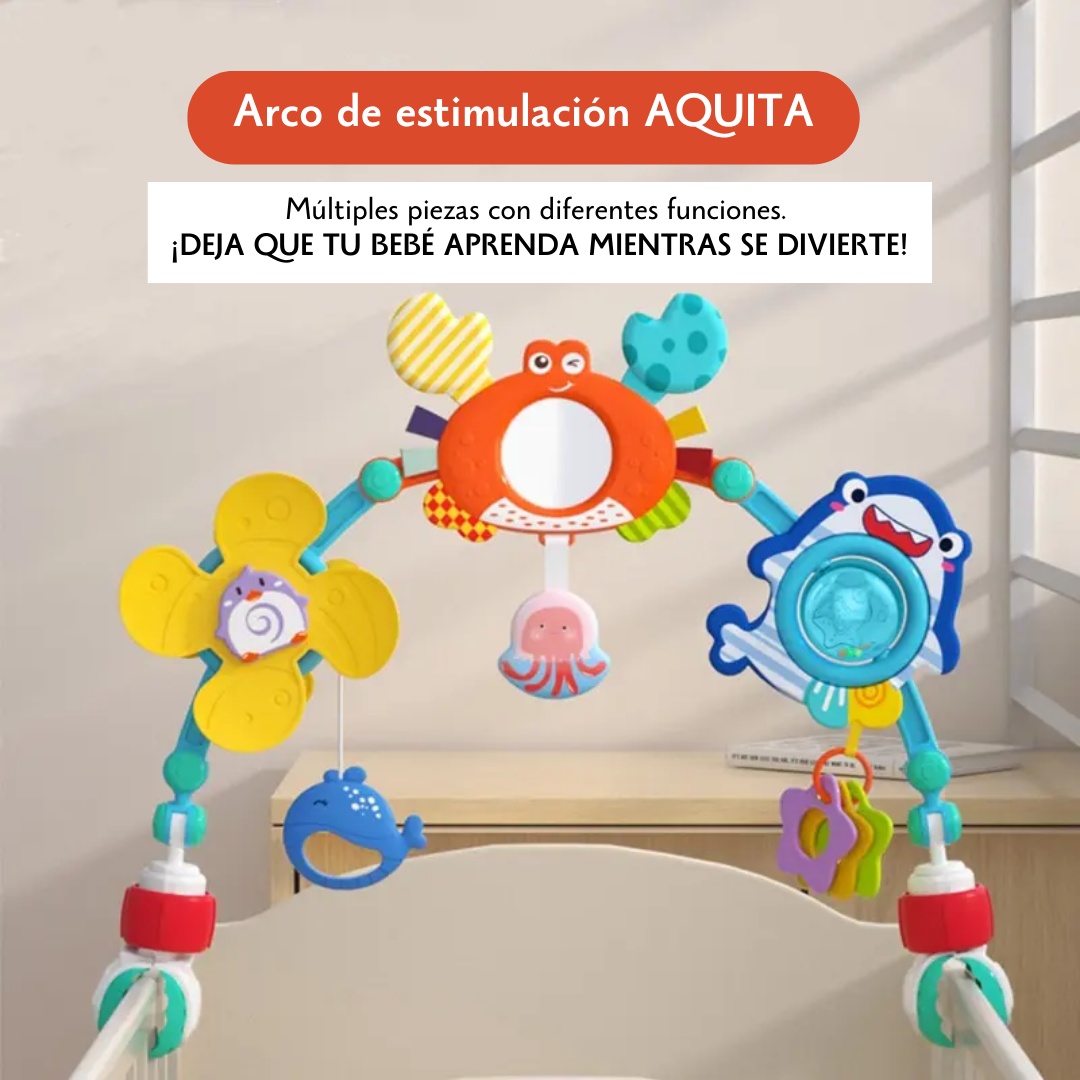 🌈 Arco de estimulación Montessori " Ocean" 🐬🦀🦑