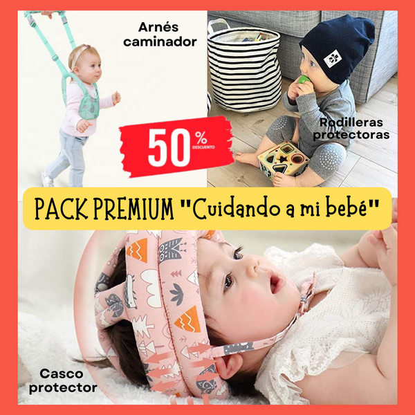 Pack Rodillera para Gateo mas Arnes Bebe para Aprender a